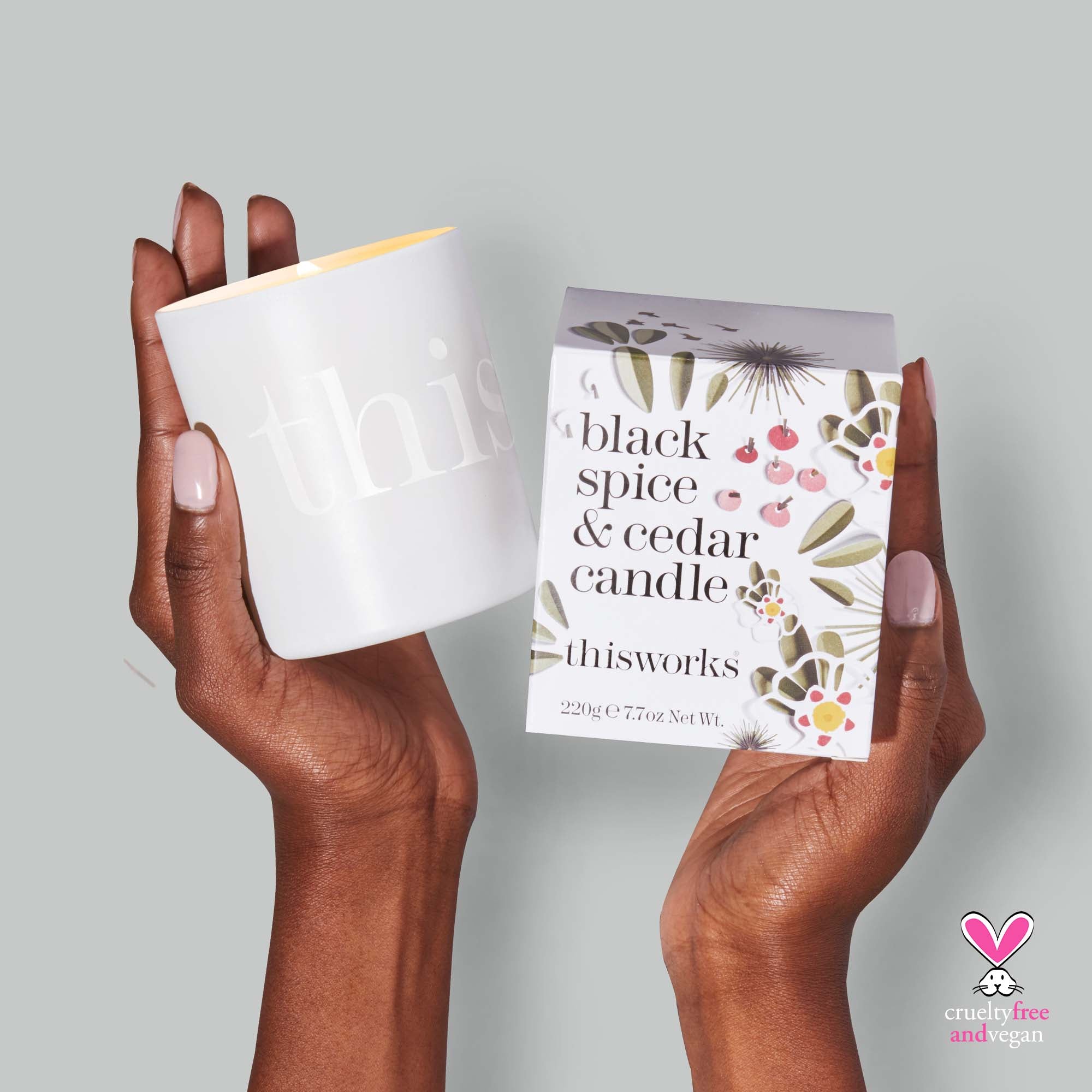 black spice & cedar candle