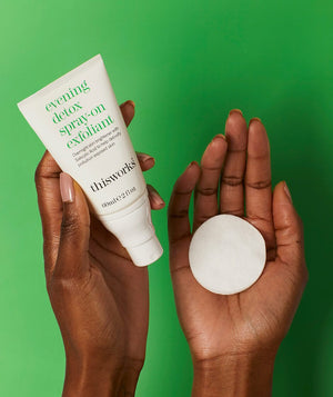 evening detox spray-on exfoliant